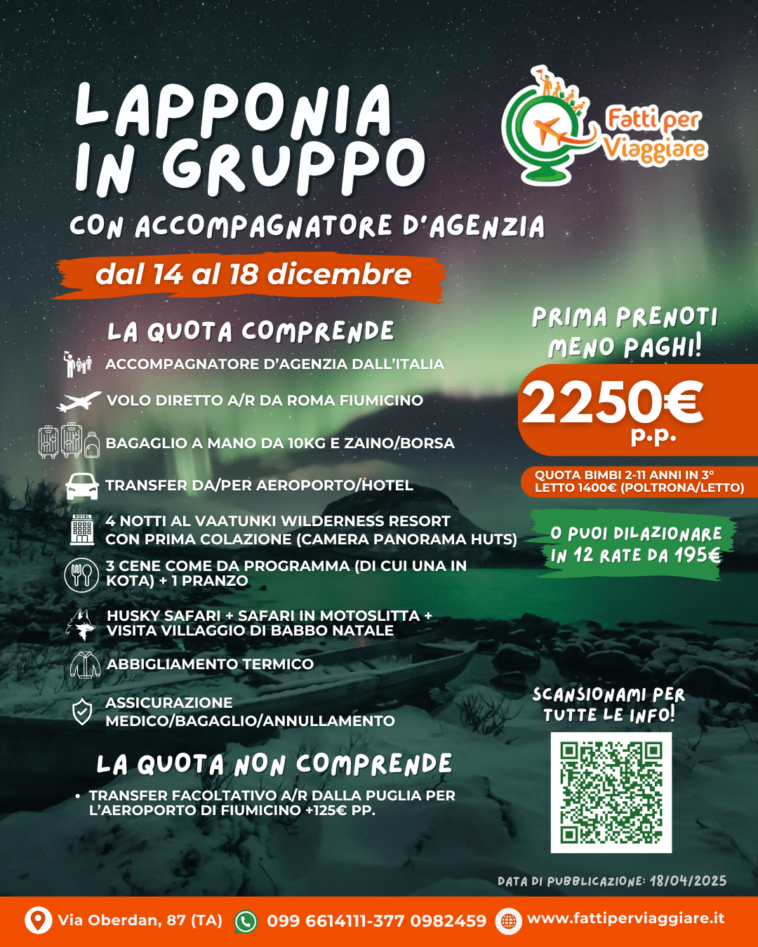 VIAGGIO DI GRUPPO LAPPONIA