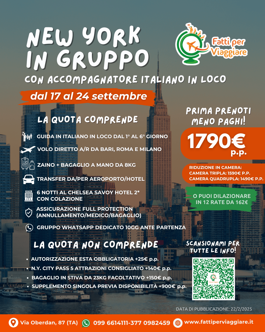 VIAGGIO DI GRUPPO NEW YORK