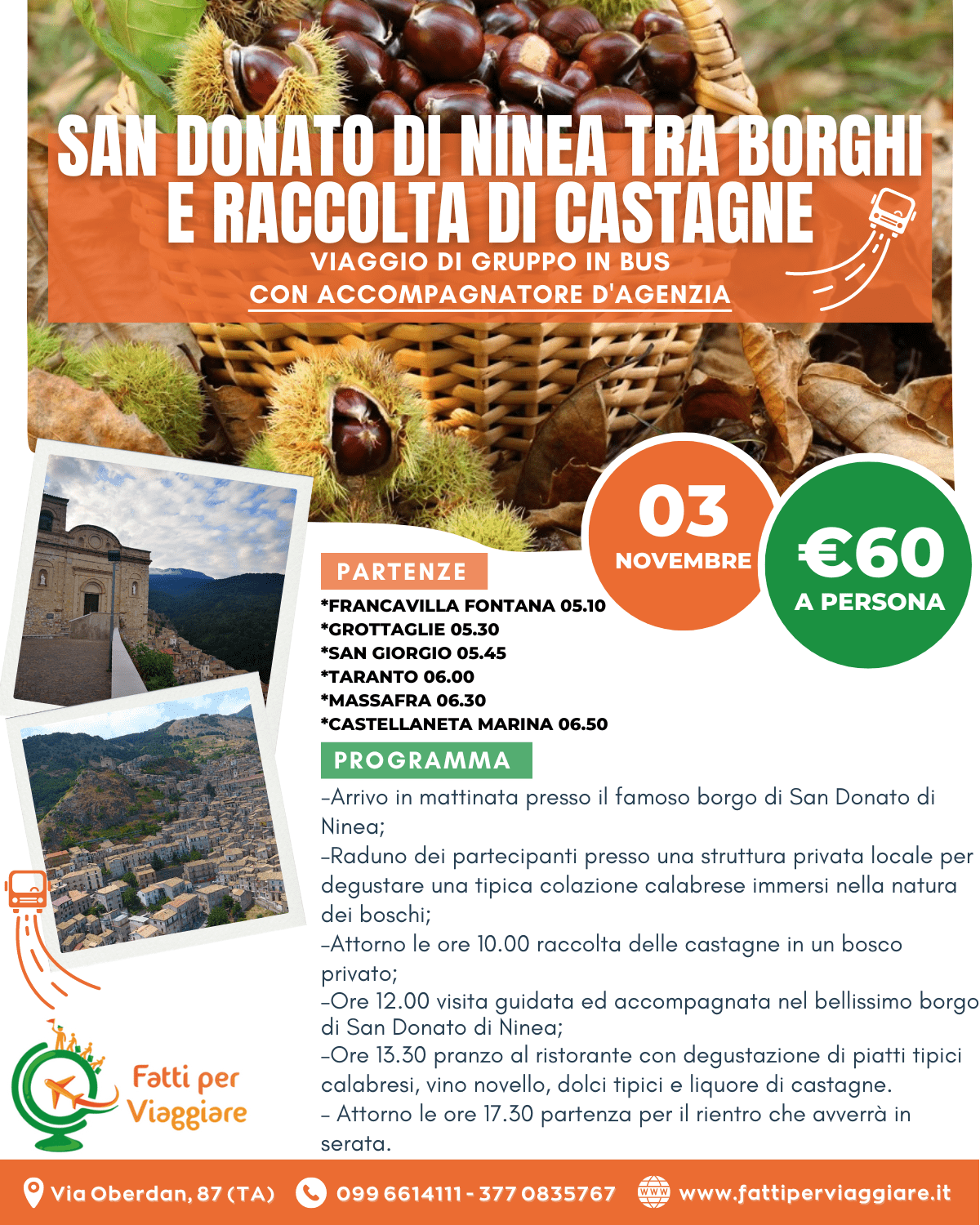 SAN DONATO DI NINEA TRA BORGHI E RACCOLTA DI CASTAGNE