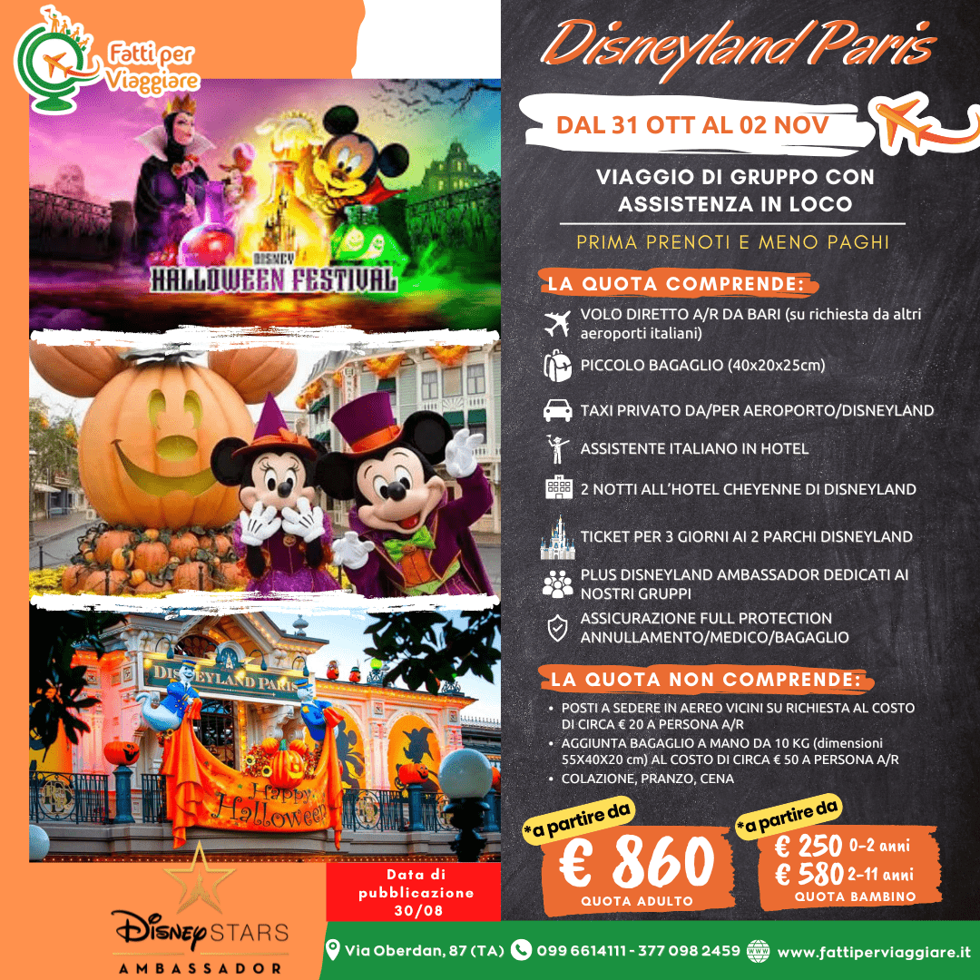 VIAGGIO DI GRUPPO DISNEYLAND PARIS