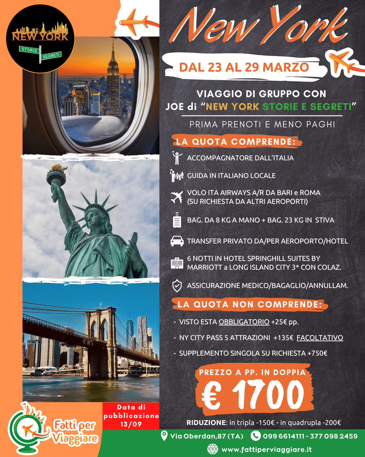 VIAGGIO DI GRUPPO NEW YORK