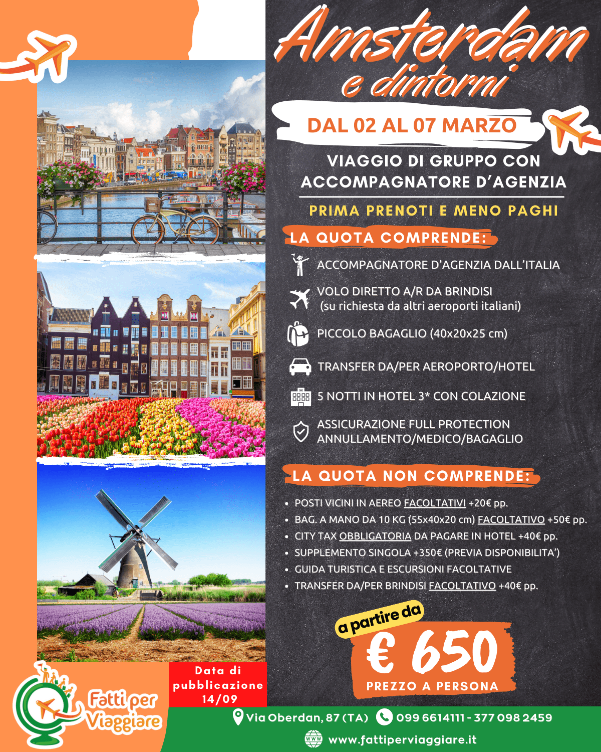 TOUR DI GRUPPO AMSTERDAM & DINTORNI