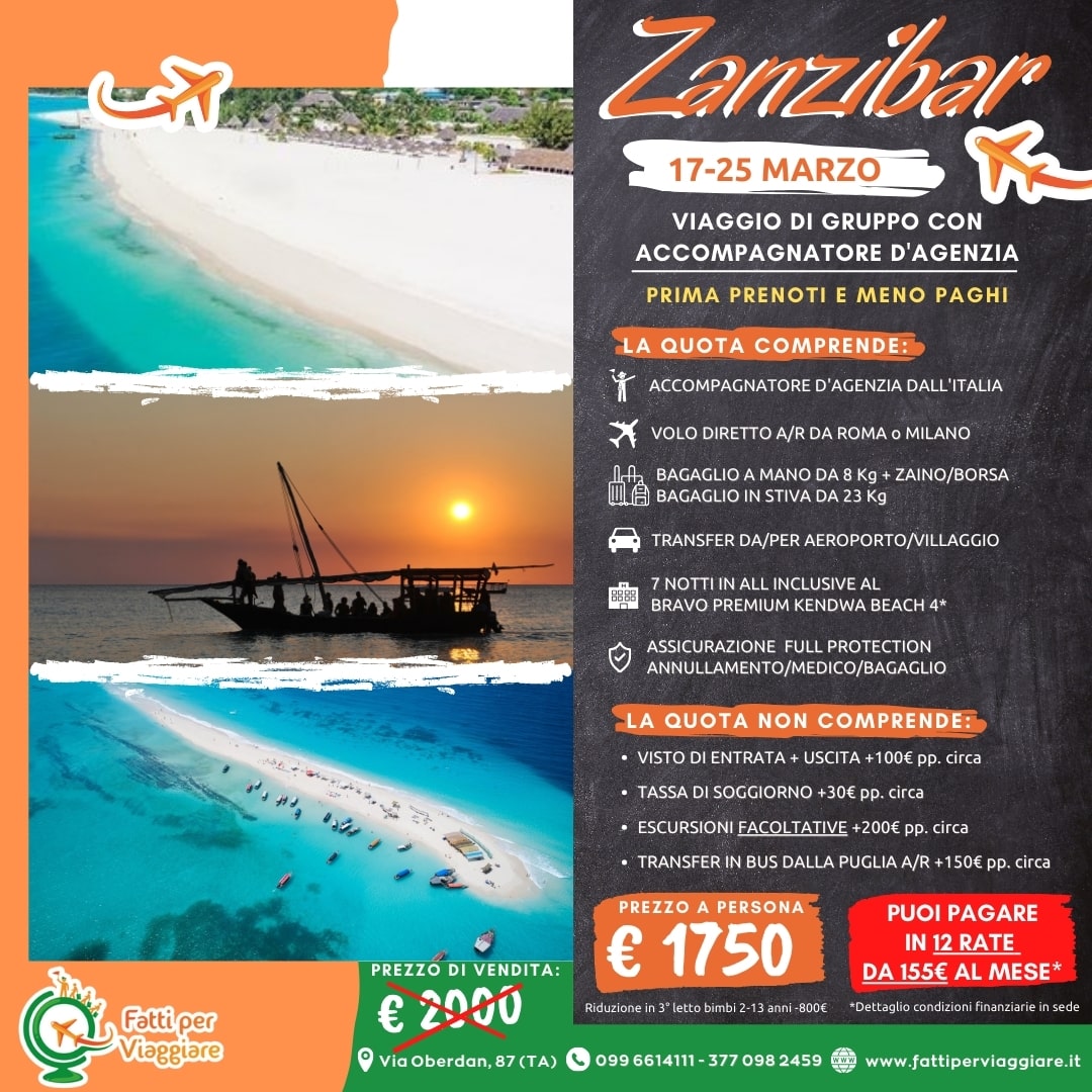 VIAGGIO DI GRUPPO ZANZIBAR