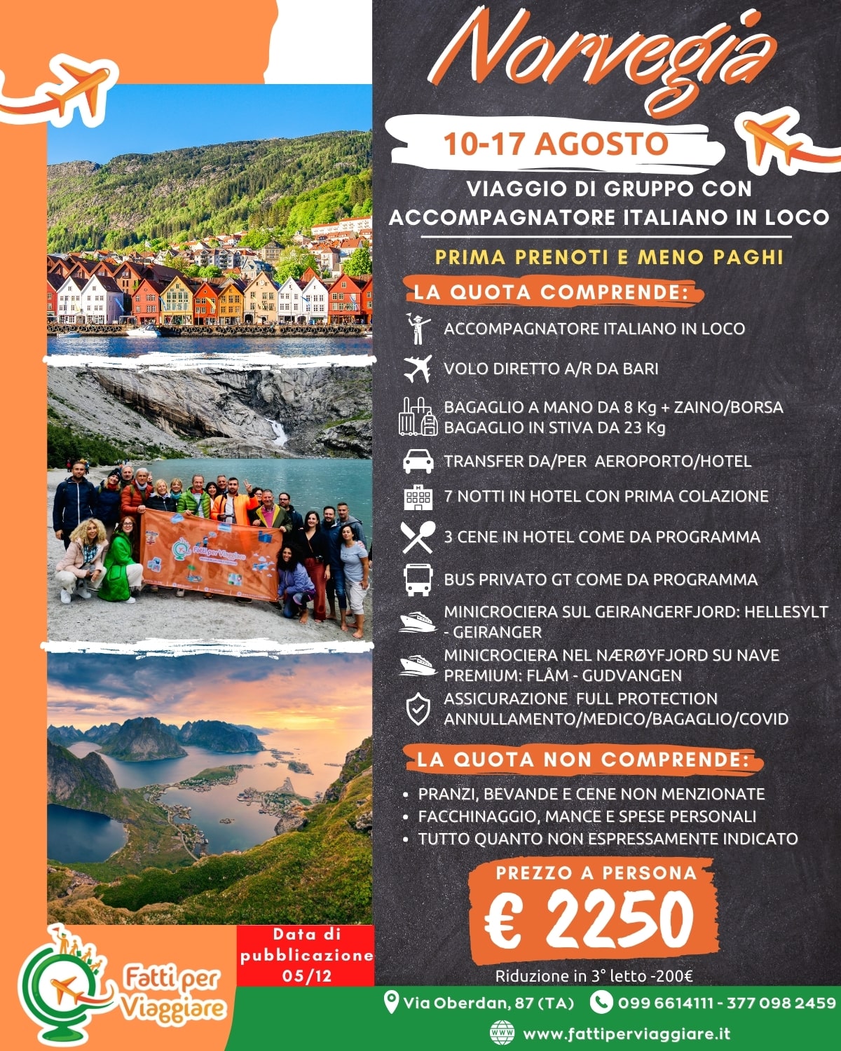 VIAGGIO DI GRUPPO NORVEGIA