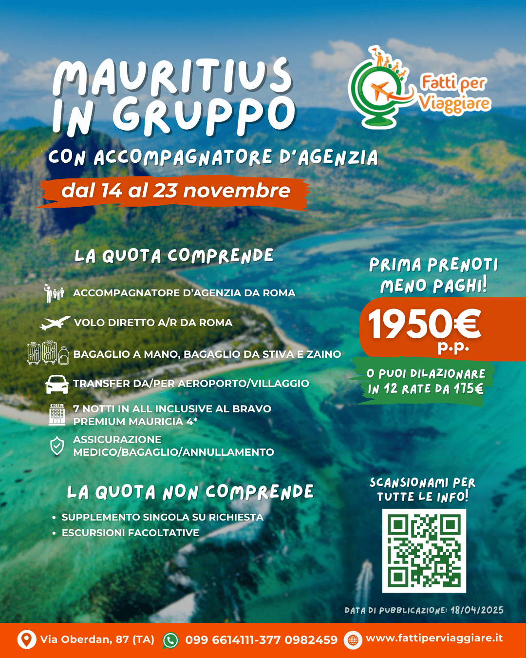 VIAGGIO DI GRUPPO MAURITIUS