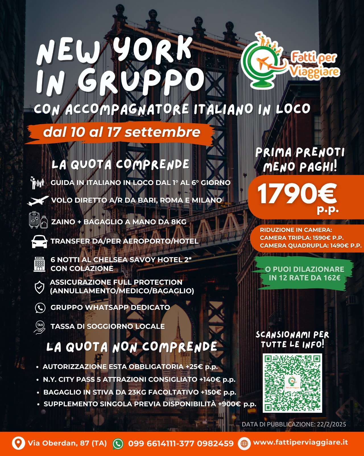 VIAGGIO DI GRUPPO NEW YORK