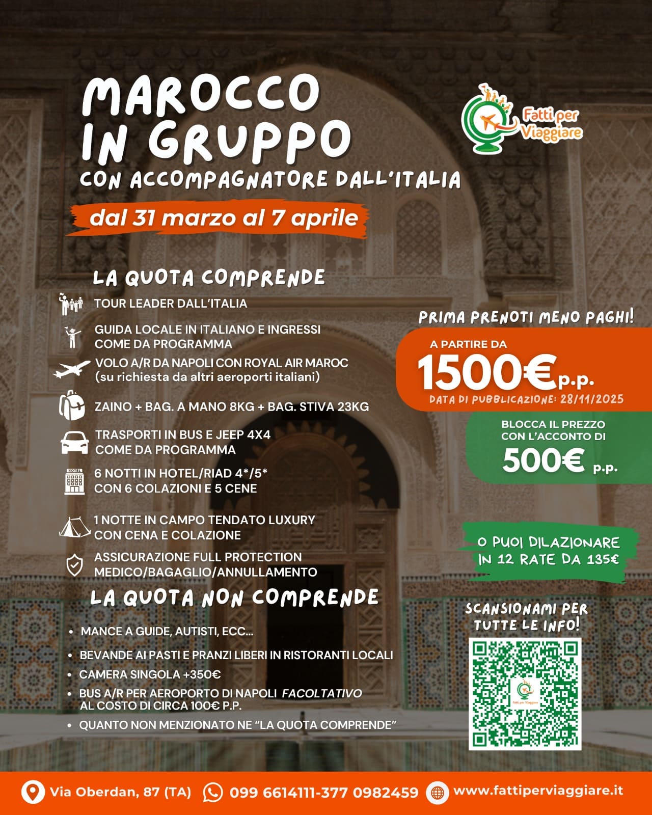 Viaggio di gruppo: MAROCCO