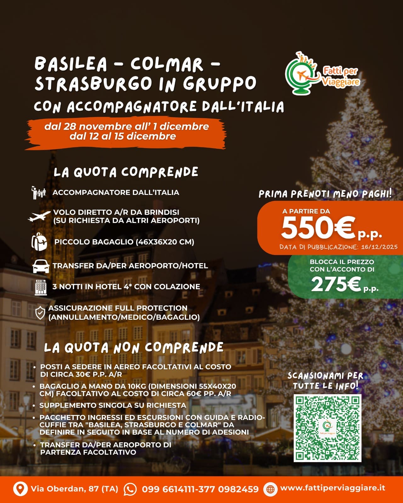 Viaggio di gruppo: BASILEA-COLMAR-STRASBURGO