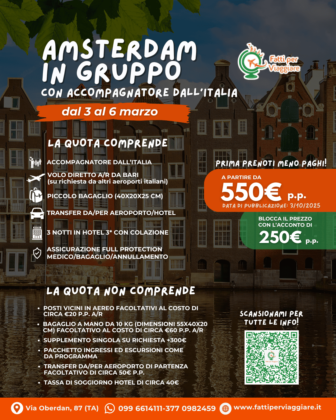 Viaggio di gruppo: AMSTERDAM & DINTORNI