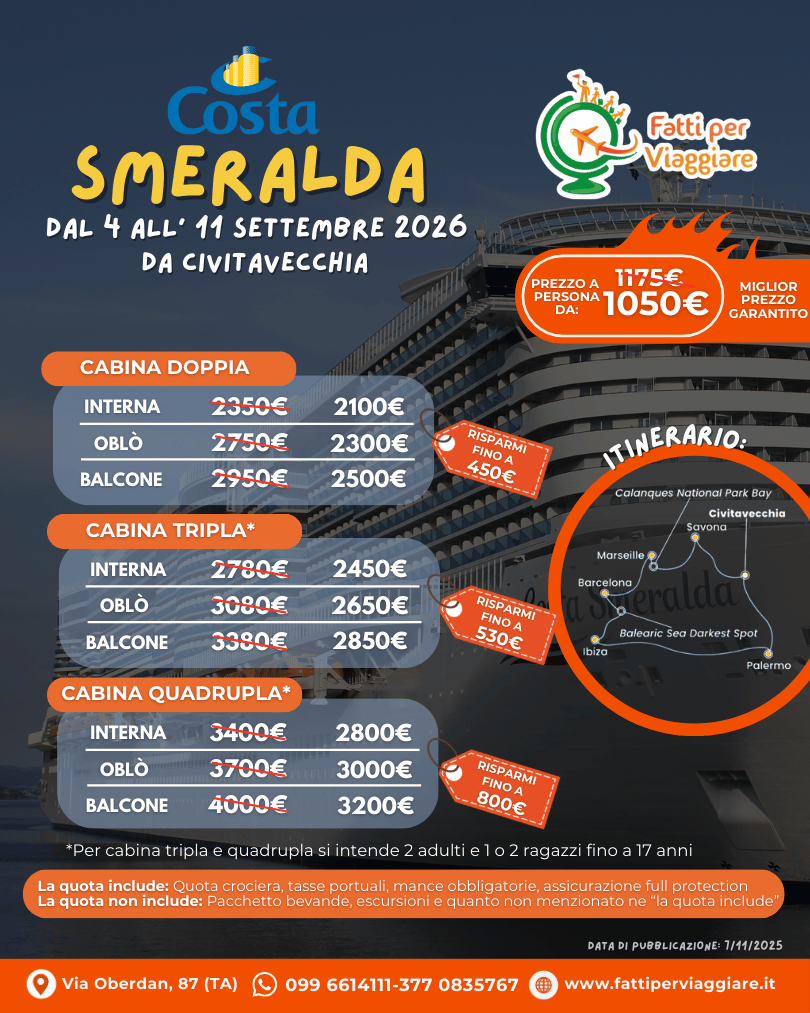 CROCIERA DI GRUPPO COSTA SMERALDA