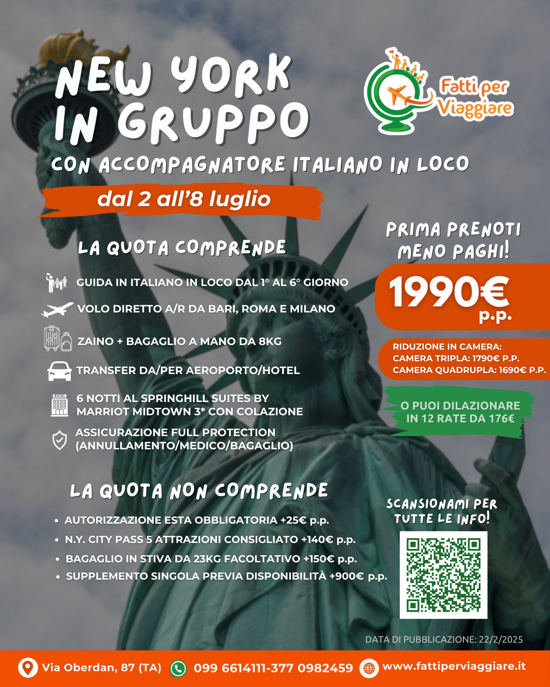 VIAGGIO DI GRUPPO NEW YORK