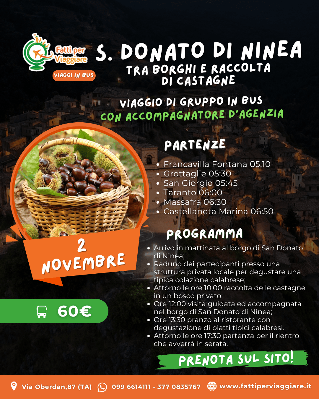 SAN DONATO DI NINEA TRA BORGHI E RACCOLTA DI CASTAGNE