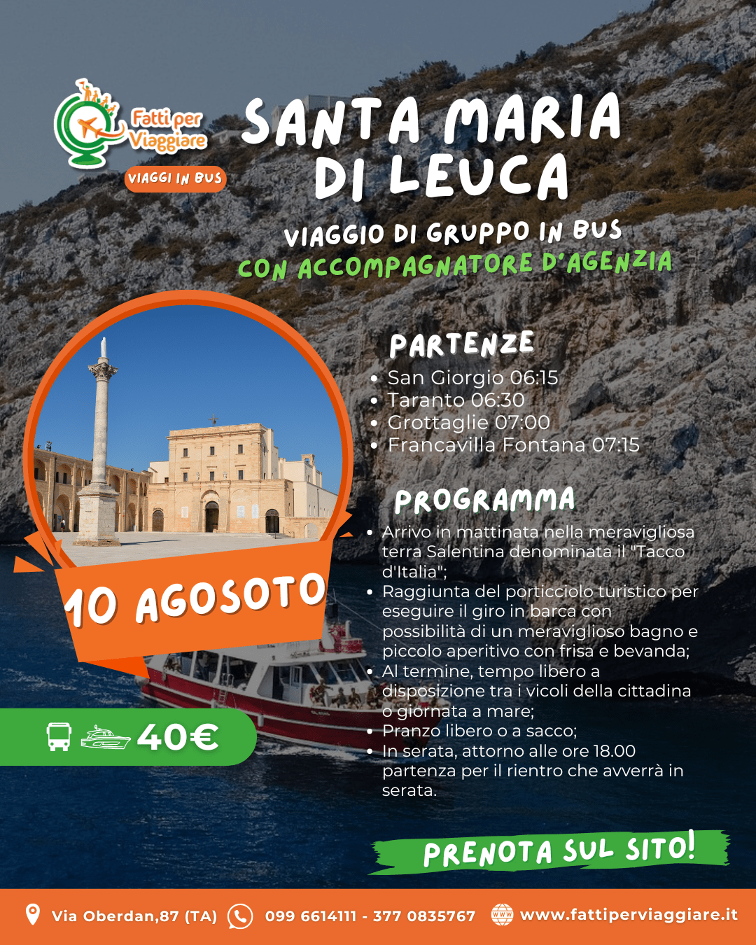 SANTA MARIA DI LEUCA & GIRO IN BARCA