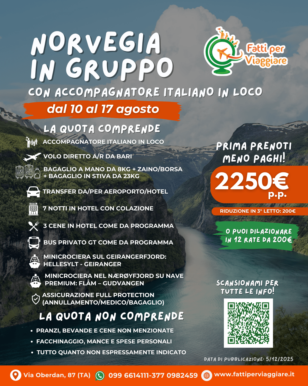VIAGGIO DI GRUPPO NORVEGIA